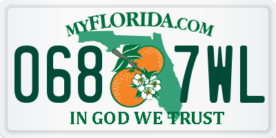 FL license plate 0687WL
