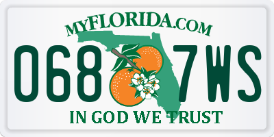 FL license plate 0687WS