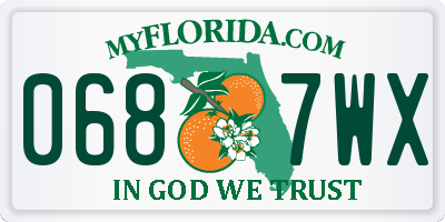 FL license plate 0687WX
