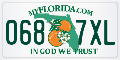 FL license plate 0687XL