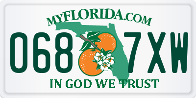 FL license plate 0687XW
