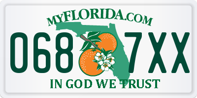 FL license plate 0687XX