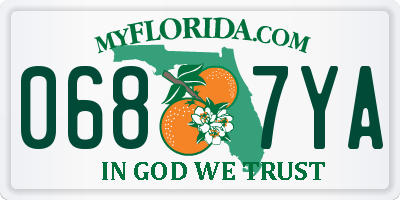 FL license plate 0687YA