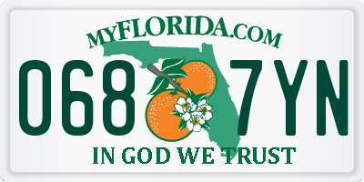 FL license plate 0687YN