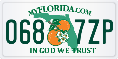 FL license plate 0687ZP