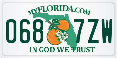 FL license plate 0687ZW