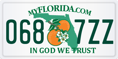 FL license plate 0687ZZ