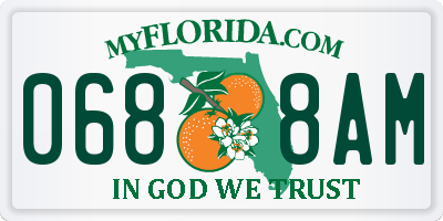 FL license plate 0688AM