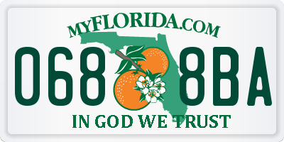 FL license plate 0688BA