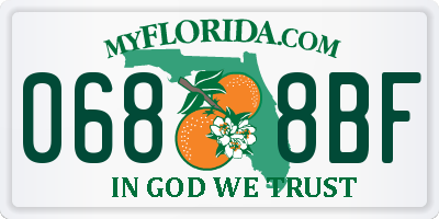 FL license plate 0688BF