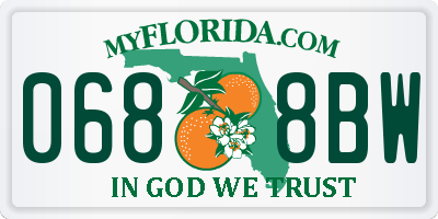 FL license plate 0688BW