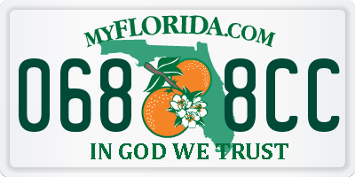 FL license plate 0688CC