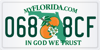 FL license plate 0688CF