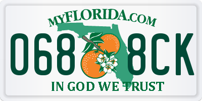 FL license plate 0688CK