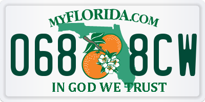 FL license plate 0688CW