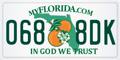 FL license plate 0688DK