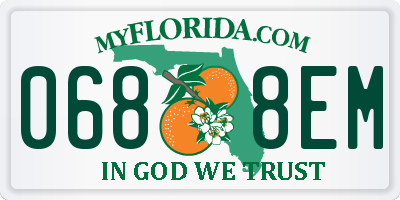FL license plate 0688EM