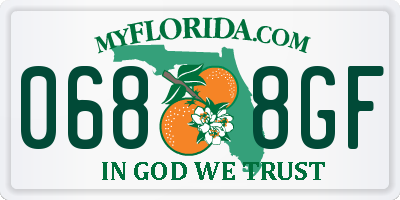 FL license plate 0688GF
