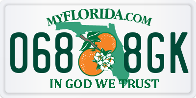 FL license plate 0688GK