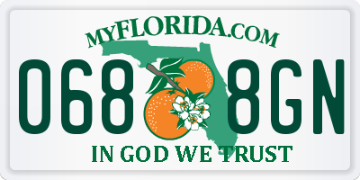 FL license plate 0688GN