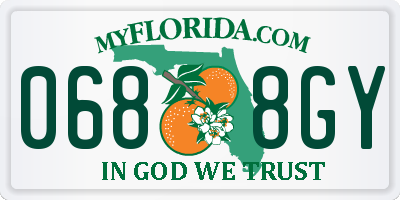 FL license plate 0688GY