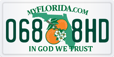 FL license plate 0688HD