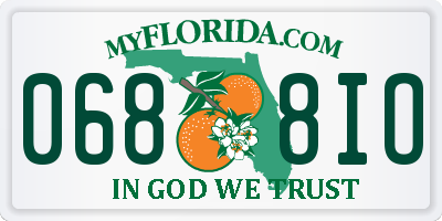 FL license plate 0688IO