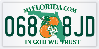 FL license plate 0688JD