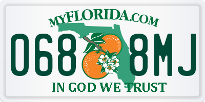 FL license plate 0688MJ
