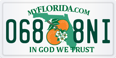 FL license plate 0688NI