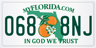 FL license plate 0688NJ