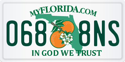 FL license plate 0688NS
