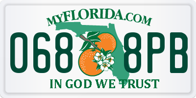 FL license plate 0688PB