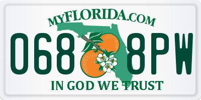 FL license plate 0688PW