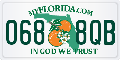 FL license plate 0688QB