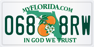FL license plate 0688RW