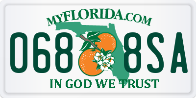 FL license plate 0688SA