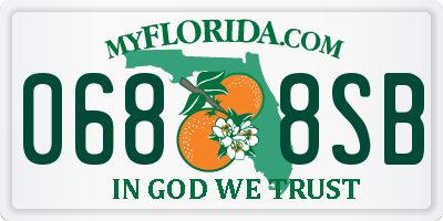 FL license plate 0688SB