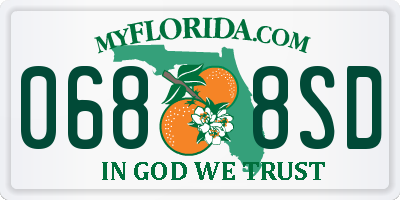 FL license plate 0688SD