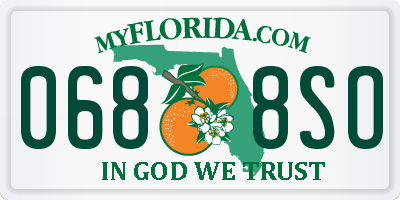 FL license plate 0688SO