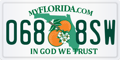 FL license plate 0688SW