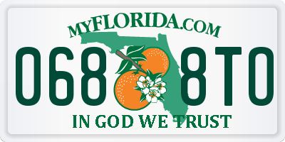 FL license plate 0688TO