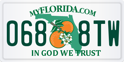 FL license plate 0688TW