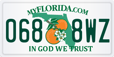 FL license plate 0688WZ
