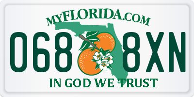 FL license plate 0688XN