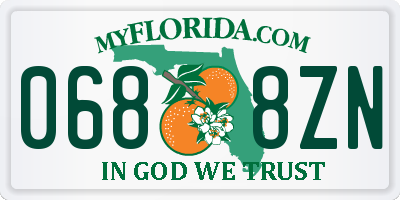 FL license plate 0688ZN