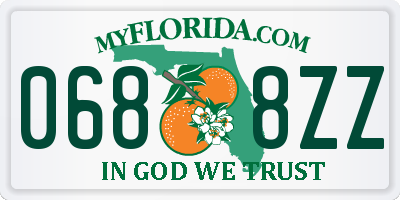 FL license plate 0688ZZ