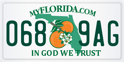 FL license plate 0689AG