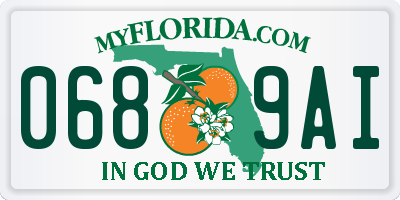 FL license plate 0689AI