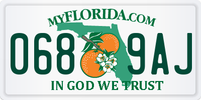 FL license plate 0689AJ
